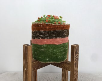 Planter, Bathroom decor, Bohemian decor, Carpet basket, Turkish rug basket, Livingroom rug cover, Plant holder, Flower pot basket, PH 4074
