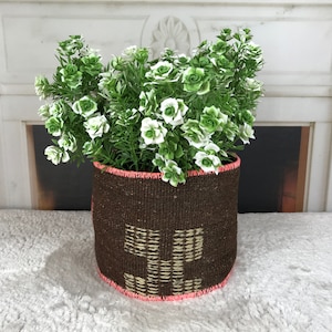 flower pot holder, flower pot cover, farmhouse basket, decorative planter, plant pot basket, plant pot hanging, natural basket, PH 2134
