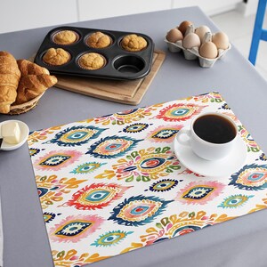 Wipeable kitchen placemats, Colorful placemats, Trendy placemats, Holiday placemats, Modern placemat, Non-slip tableware, Cute placemat, 306