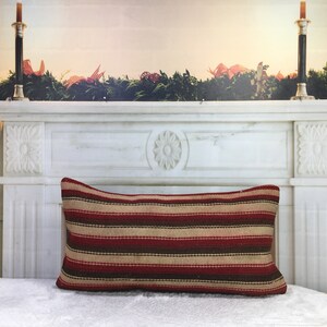 handmade pillow, throw pillow, kilim pillow cover, couch pillow, sofa pillow, pillow covers 12 x 24, decorative kilim pillow , 2109
