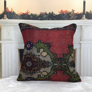 Red Rug Pillow Cover, Floor Cushion Cover, Gothic Pillow Case, Throw Pillow Cover, Home Decor Pillow, Outdoor pillow, 2117