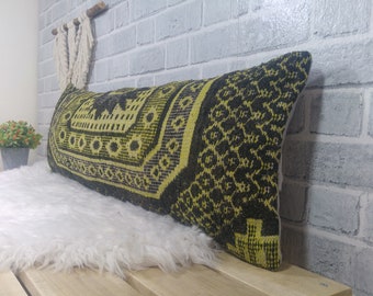 kilim cushion, turkish kilim pilow, bohemian pillow, outdoor pillow, 12 x 36 turkey pillow, floor pillow, sofa pillow, decor pillow , 855