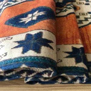 Runner for daily use, Rich autumn colors runner, Thanksgiving runner, Orange color runner, Runner for dining room, Washable runner, 13676