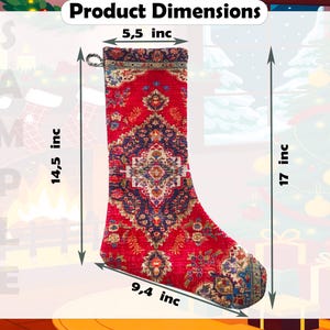 kilim christmas stocking, turkish rug stocking, boho decor, christmas ornament, kitchen decor, boho christmas stocking, kilim rug stocking