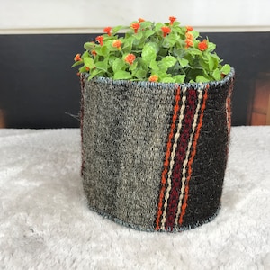 kosz na rośliny kilim, doniczka dekoracyjna do domu, pojemnik na sukulenty, wisząca roślina, organiczny kosz, doniczka na kaktusy, przytulny kosz, kosz na czasopisma, PH 2579