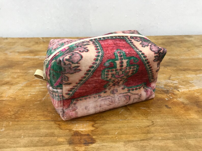 Bohemian makeup bag, Oriental design makeup bag, Handmade makeup bag, Kilim pattern makeup bag, Woman travel bag, Gift for mom bags