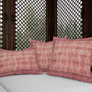 Pink velvet, Double sided pillow, Floral desing pillow, Kilim pillow cover, Turkish rug printed, Rustic pillow, Bolster pillow, 5216-03