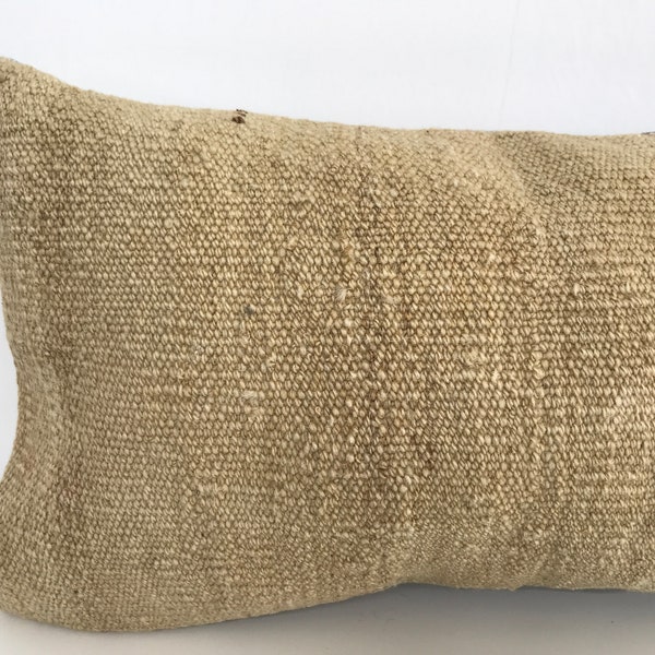 handwoven cushion, 8x16 pillow, Ottoman cushion, soft fabric pillow, oriental pillow, Anatolian kilim pillow, library cushion, 2042