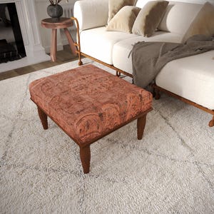 Rustic Terracotta Vanity Bench | Traditional Home Decor Gift | 6012-3