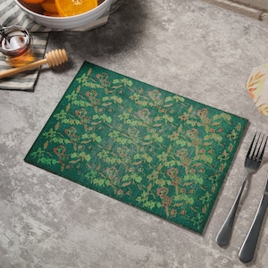 Washable placemat, Vintage cafe placemat, Restaurant placemat, Hotel placemat, Wedding event placemat, Exotic placemats, Chic mat, 2517-01