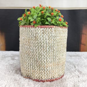 Maceta anudada a mano, maceta decorativa, funda tejida para maceta, maceta multiusos, cesta colgante, decoración del hogar, maceta para patio, maceta para terraza, PH 1311