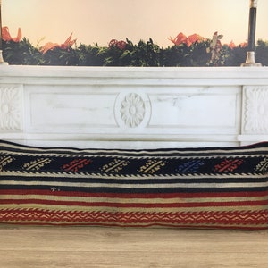 poduszka kilim turecki, poduszka ręcznie robiona, poduszka haftowana, poduszka na ławkę, poduszka etniczna, poduszka z frędzlami, poduszka 12x36, poduszka lędźwiowa, 2031