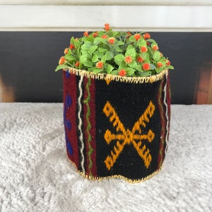 Blumenhalter für den Innenbereich, Fensterpflanzentopf, runde Aufbewahrung, runde Körbe, Kelimtopf, PH 2443