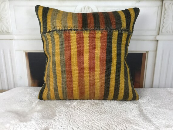 Buy Vintage Pillow Cover Gothic Cushion Patchwork Floor Cushion 18x18 Pillow Multi Color Pillow Striped Throw Pillow Woven Pillow 4939 Online in India Etsy