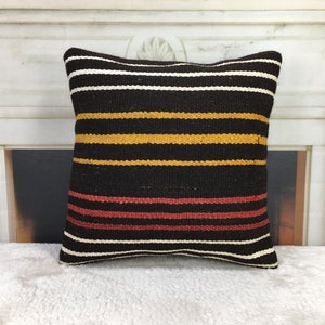 pillow cover, 16x16 kilim pillow, handmade kilim pillow, cotton pillow, nomadic pillow, room pillow, bedding pillow, outdoor pillow, 4393