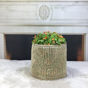 Home Decor, Handmade plant pot holder, Flower pot cover, Planter, Turkish rug basket, Vintage rug basket, Bohemian decor, Home decor, PH 781