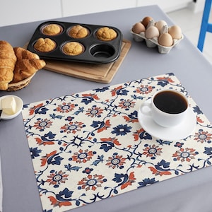 Impressive decor placemats, Floral design placemats, Unique tableware, Table decor, Dining table accessories, Colorful placemat, 257