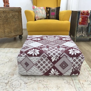 Floor pillow, Boho pillow, Cushion cover, Handmade pillow, Facric pillow, Pillow cases, Cushion pillow, 24x24x8, Dog bed, Cat bed, FP 229