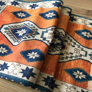 Camino de mesa para uso diario, Camino de mesa con colores intensos de otoño, Camino de mesa para Acción de Gracias, Camino de mesa color naranja, Camino de mesa para comedor, Camino de mesa lavable, 13676 imagen 10