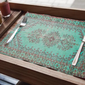 Bohemian chic vibrant placemats, Graduation event placemat set, Wedding gift, Big placemats, Holiday placemats, Dining table decor