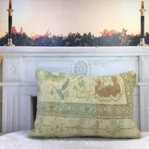 Cojín para sillón, cojín decorativo para el hogar, funda de cojín, cojín de 16 x 24 pulgadas, cojín tejido, cojín decorativo, cojín bohemio, cojín de alfombra de lana, 2143