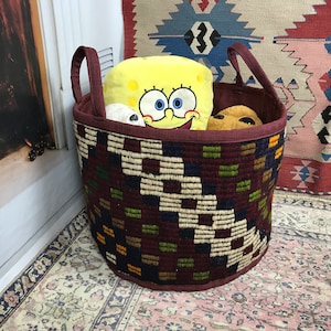 Towel basket, Cloth basket, Bedroom basket, Basket, Basket Storage, Farmhouse Storage Basket, Planter Basket, Hobby Organizer,  BSK 76