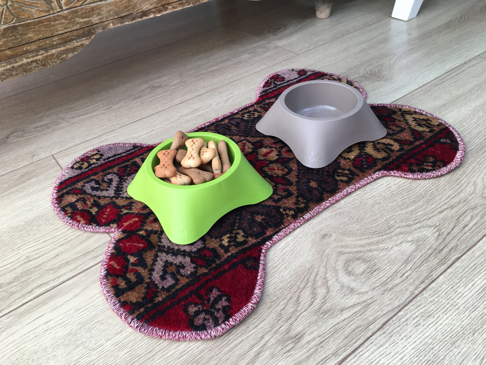 Pet Food And Water Bowl Mat Gothic Pet Placemat Waterproof Washable Suitable For Cats Dogs Rabbit Waterproof And Stain Resistant Floor Halloween Decoration (19.7 * 11.8inch