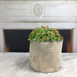 Handmade plant pot holder, Flower pot cover, Boho Decor Planter, Turkish rug basket, Vintage rug basket, Bohemian decor, Home decor, PH 536