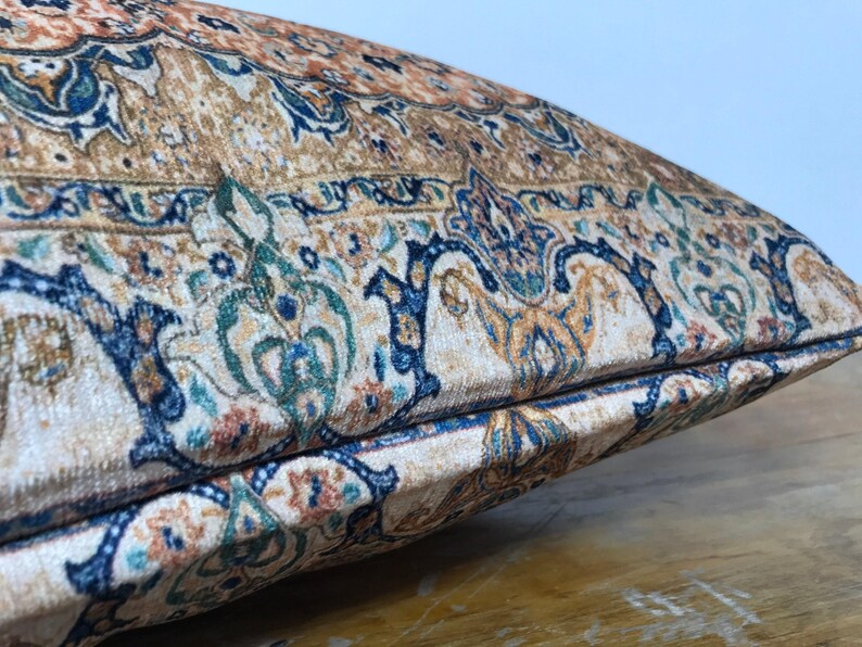 Body pillow, Oriental pillow, Pillow for bed, Throw pillow, Printed velvet, Both side, Sofa pillow, Chair pillow, Worn looking, 12512-01 image 6