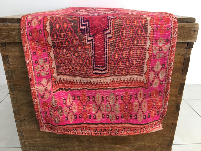 Statement table runner, High-quality table scarf, Chic table sheet, Heritage style table cloth, Turkish rug design table runner,