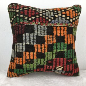 bench kilim pillow, throw pillow, sofa pillow, outdoor pillow, 16x16 kilim pillow, gift pillow, kilim cushion, pillow cover, home decor,3249
