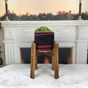 handmade planter, boho rug planter, plant pot case, planter basket, decor plant basket, wool planter, flower holder, plant holder, PH 2086