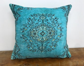 Turquoise Velvet Lumbar Pillow Covers 12x20 Inch (Set Of 2) – Decorative Sofa & Bed Cushion Covers With Hidden Zipper - View #2