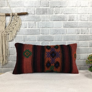decor pillow, turkish kilim pillow, pillow cover, basic pillow, 12 x 24 couch pillow, handmade pillow, decorative pillow, sofa pillow,1638