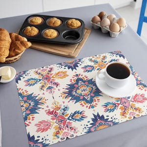 Festive table setting, High-quality table mats, Aesthetic table mat, Unique design placemats, Oilproof placemats, Washable placemats, 321