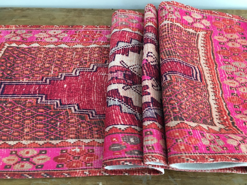 Statement table runner, High-quality table scarf, Chic table sheet, Heritage style table cloth, Turkish rug design table runner,