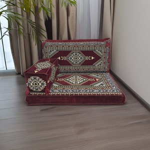 Floor sofa with backrest, Oriental cushion, Sectional sofa, Moduler seating, Living room sofa, Floor sofa cover, Arabic sofa set, FS 14