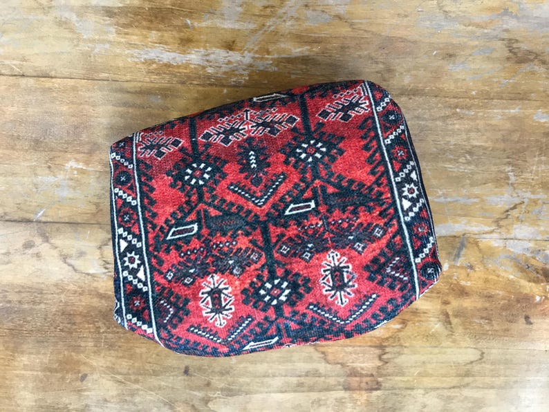 Bolsita hecha a mano, neceser de maquillaje kilim, organizador de viaje, bolso de viaje boho chic, bolso para joyas, bolso para accesorios, neceser para delineador de ojos, regalo para ella imagen 8