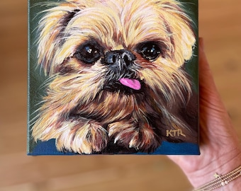 Pet Portrait, pet portrait painting, dog painting, acrylic pet portrait, gift, painting on canvas, fur baby, pet art, pet portrait artist