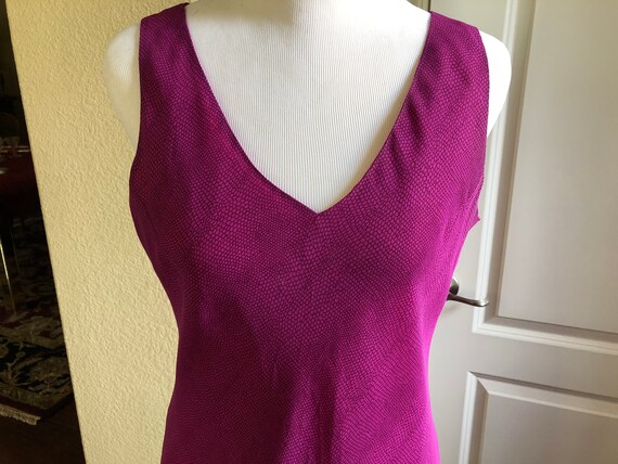 Vintage Jones Wear Sleeveless Dress 12 Magenta Snakeskin Print | Etsy