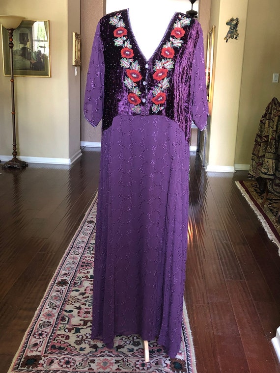 April Too! Hand Beaded Maxi Dress Under dress lini