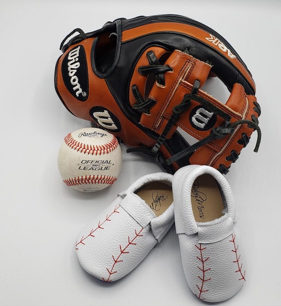 baby baseball moccasins