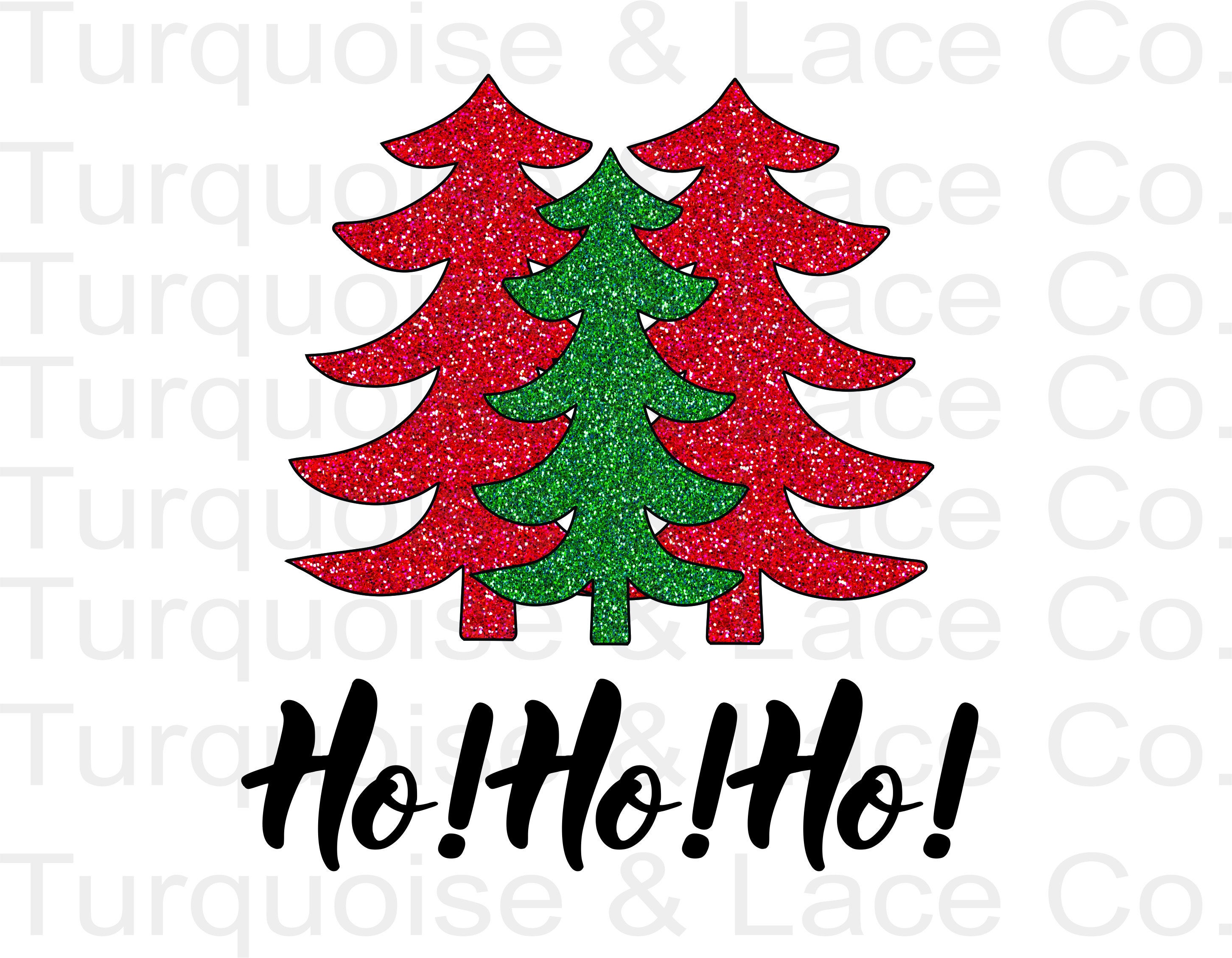 Christmas Tree Christmas PNG Digital Download Two Green Christmas Trees Sublimation Design Digital Art