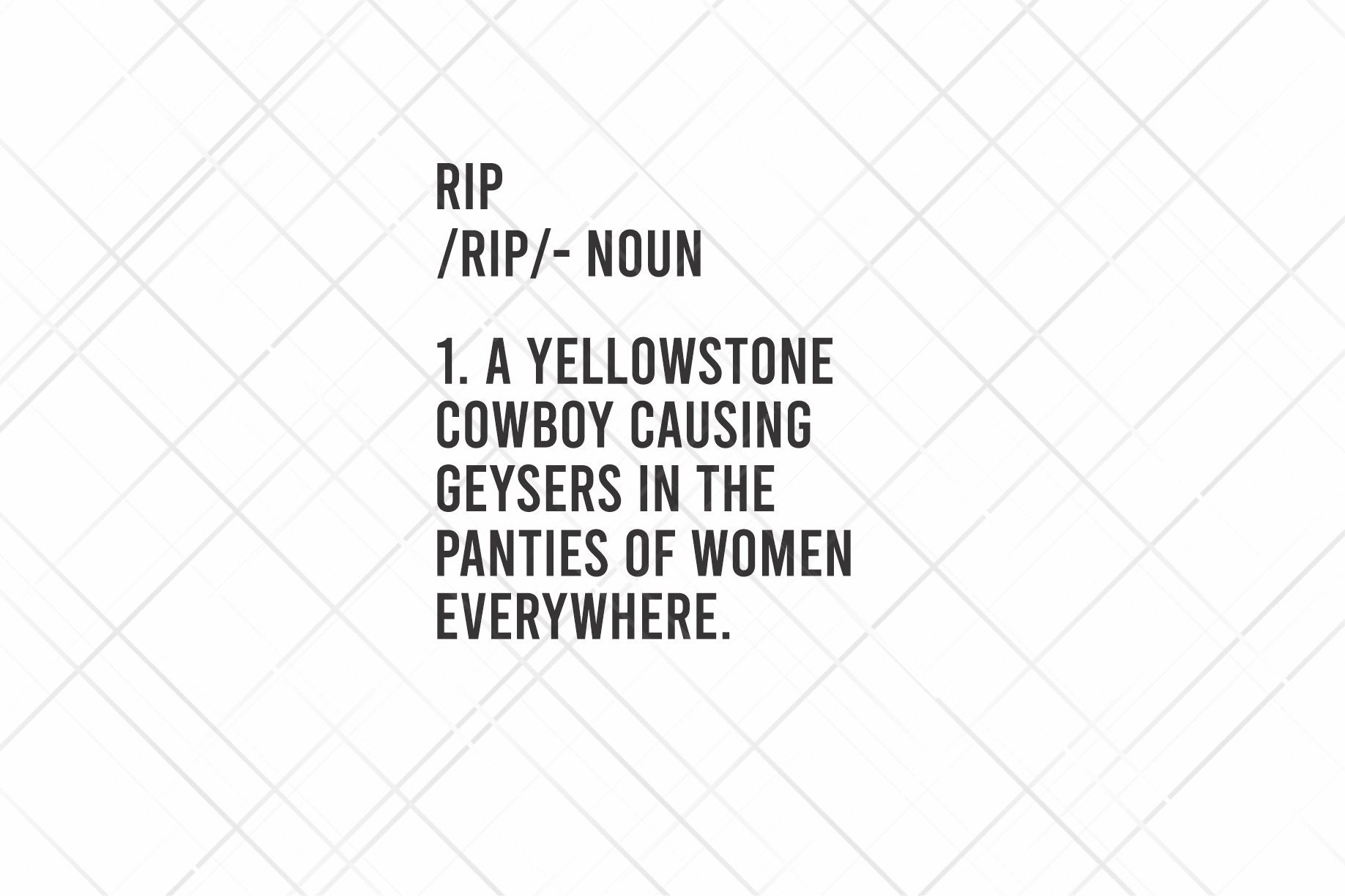 Rip Yellowstone Noun Funny Cute Sayings PNG JPEG SVG Etsy