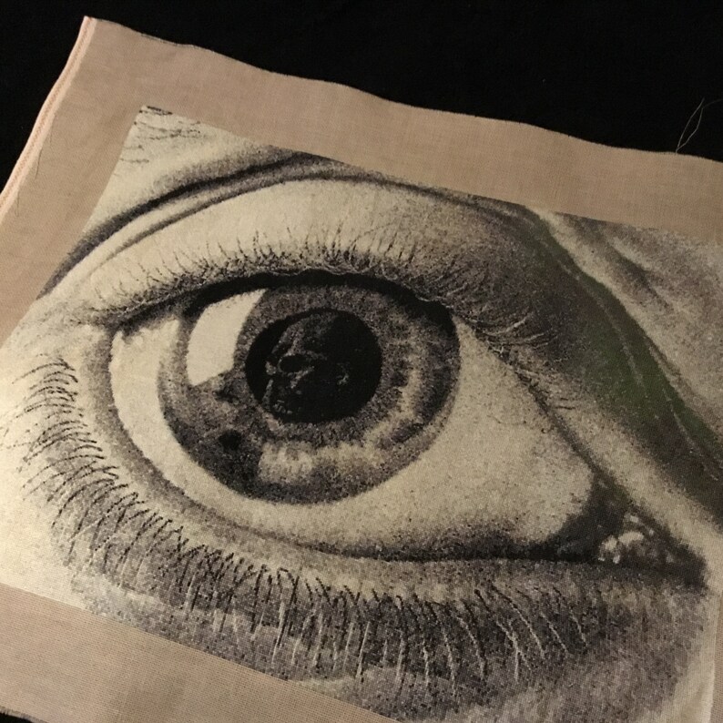M.C. Escher 'eye' Cross Stitch Embroidery Art - UNFRAMED Optical ...