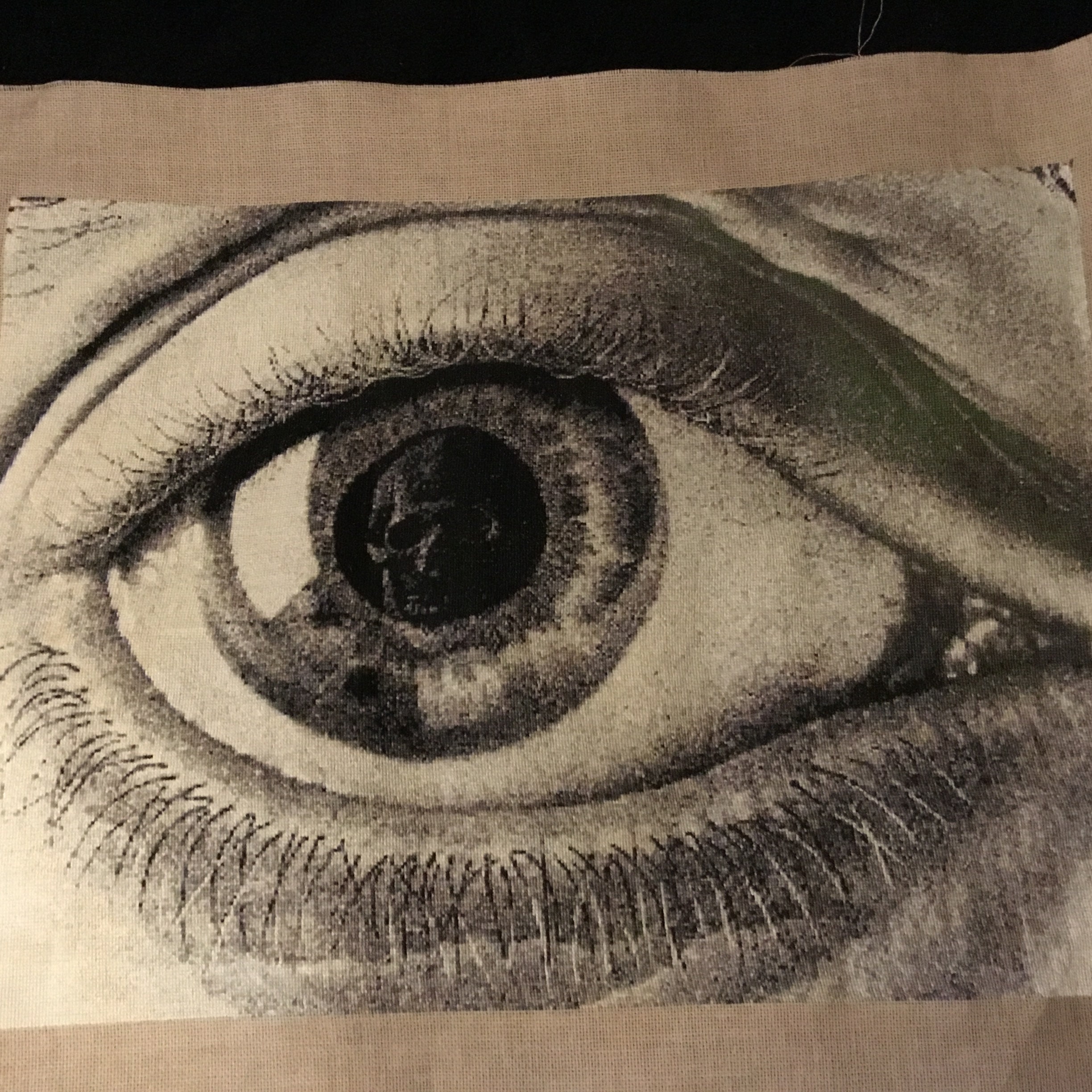 M.C. Escher 'eye' Cross Stitch Embroidery Art - UNFRAMED Optical ...
