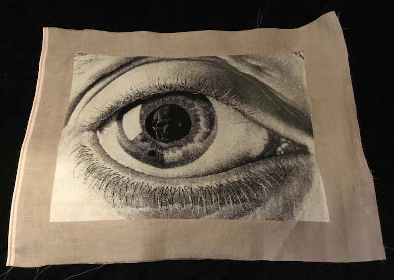 M.C. Escher 'eye' Cross Stitch Embroidery Art - UNFRAMED Optical ...