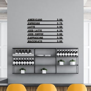 Placa de menu com letras intercambiáveis em trilhos de madeira para bar, cafeteria, café, trilhos de menu intercambiáveis montados na parede com letras de madeira, H1