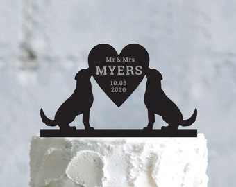 Wedding Cake Topper, Labrador Retriever Cake Topper, Dog Cake Topper, Custom Cake Topper, Wedding Gift, a664
