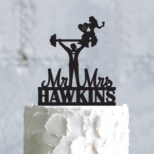 Wedding Cake Topper, Gym Cake Topper, Funny Weightlifting Cake Topper, Custom Mr and Mrs Cake Topper, Acrylic Cake Topper, Wedding Gift,a644